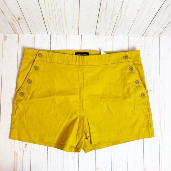 Banana Republic Pants - Banana Republic Yellow Tailored Button Shorts 12